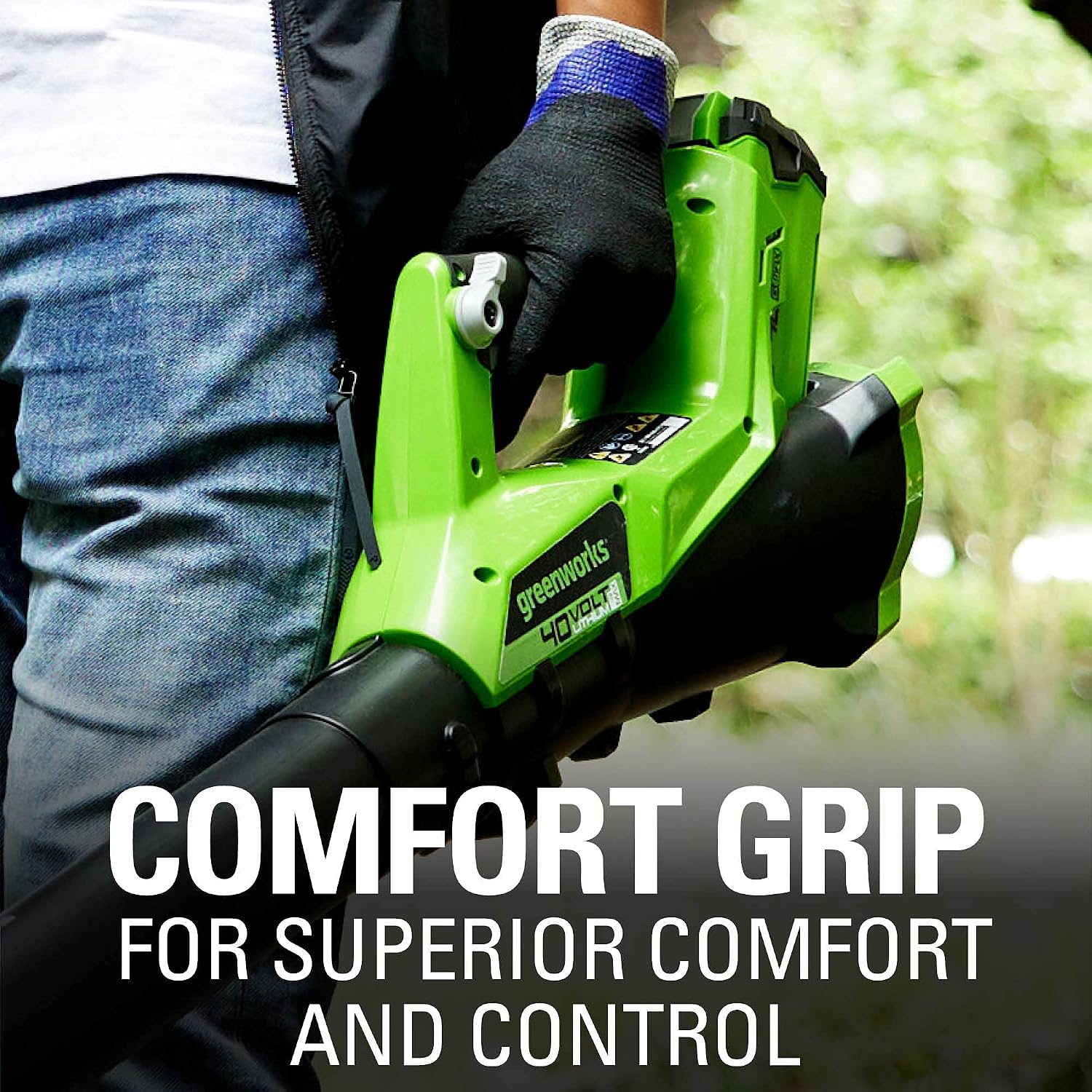 Greenworks 40V (115 MPH / 430 CFM) Brushless Axial Leaf Blower, 2.0Ah Battery and Charger Included