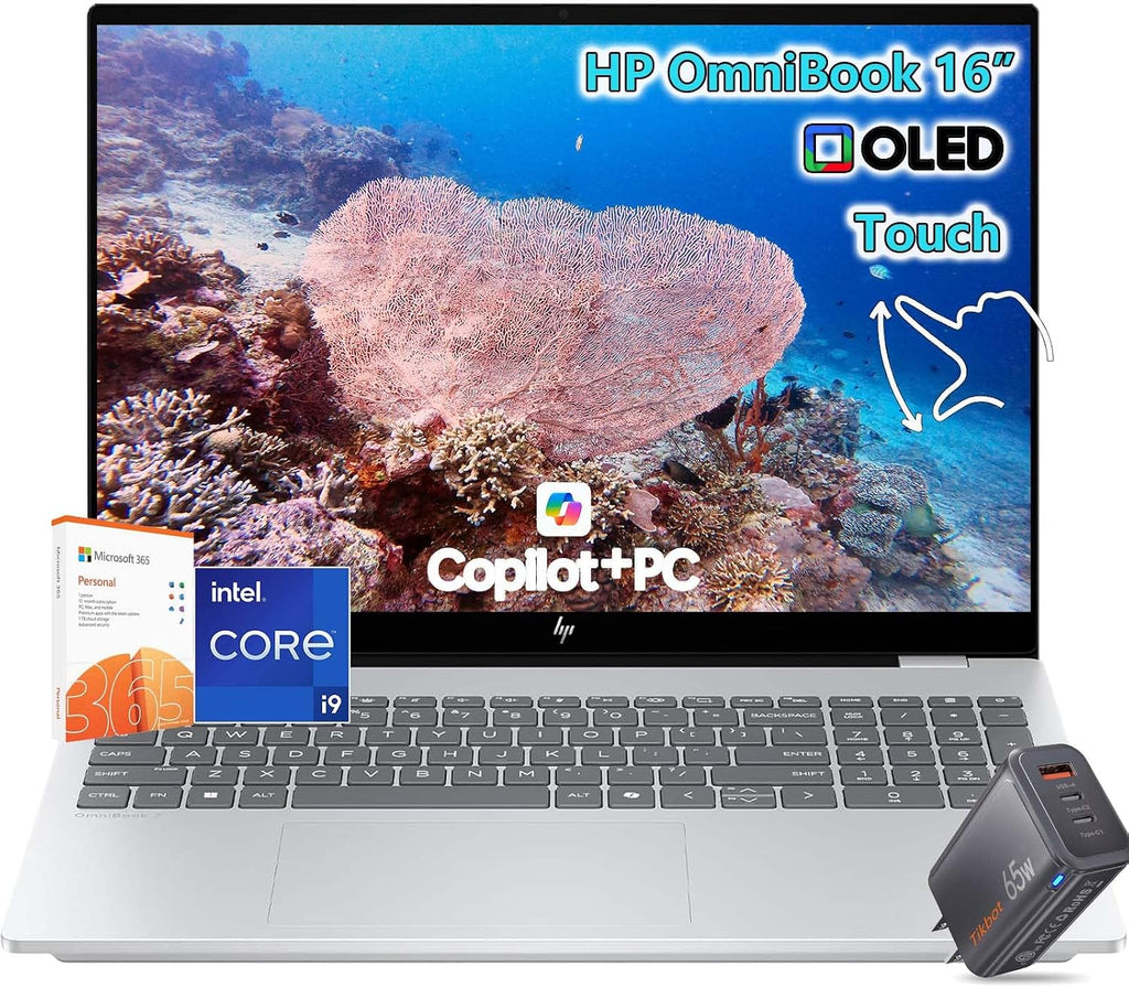 HP OmniBook 7 Touchscreen Laptop -Intel Core 9 270H Beat i7-13650HX -16' 2K OLED 120Hz -64GB RAM -1TB SSD -Windows 11 Pro -Backlit Keyboard-Video Editing Business Computadora Portátil PC Copilot