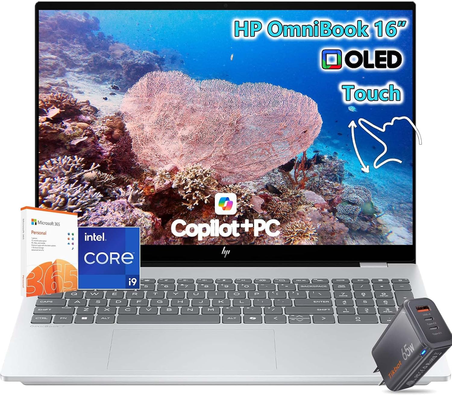 HP OmniBook 7 Touchscreen Laptop -Intel Core 9 270H Beat i7-13650HX -16' 2K OLED 120Hz -64GB RAM -1TB SSD -Windows 11 Pro -Backlit Keyboard-Video Editing Business Computadora Portátil PC Copilot
