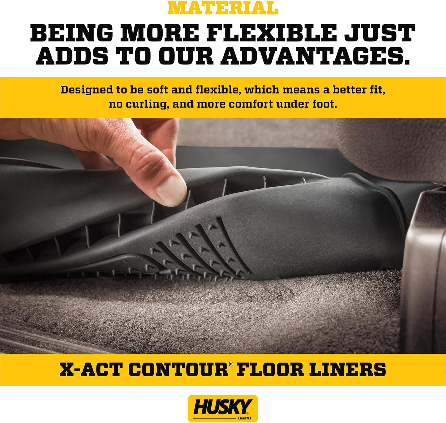Husky Liners X-act Contour Floor Mats | Fits 2024-2026 Honda Accord | Front Row, 2-pc Black - 50901