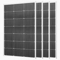 VEVOR 4PCS 100W Monocrystalline Solar Panels, 23% High-Efficiency Mono PV Module with Stable MC4 Output & Aluminum Frame, IP65 Waterproof Solar Panel for Car Boat RV Flat Rooftop Off-Grid Applications