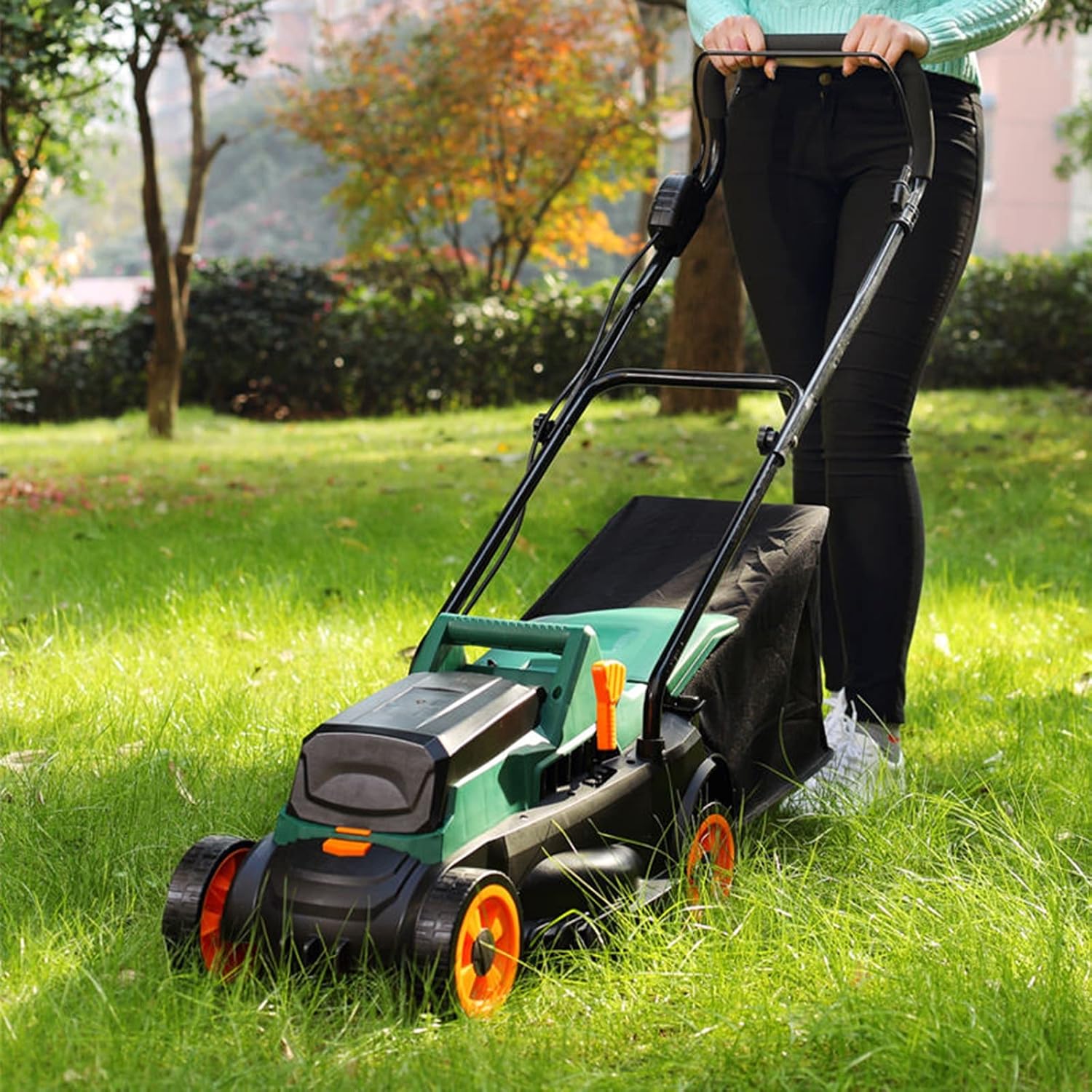 40V Lithium-Ion Electric Lawn Mowers Portable Cordless Self-propelled Lawn Mowers with 4 Adjustable Cutting Heights,25L Bagging Machines
