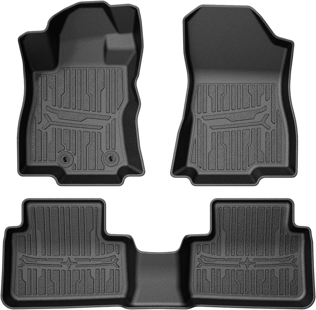 TripleAliners Floor Mats 1st & 2nd Row Compatible with 2025 2026 Subaru Forester Accessories TPE All-Weather Protection Floor Liner Anti Slip (Won't Fit Hybrid)