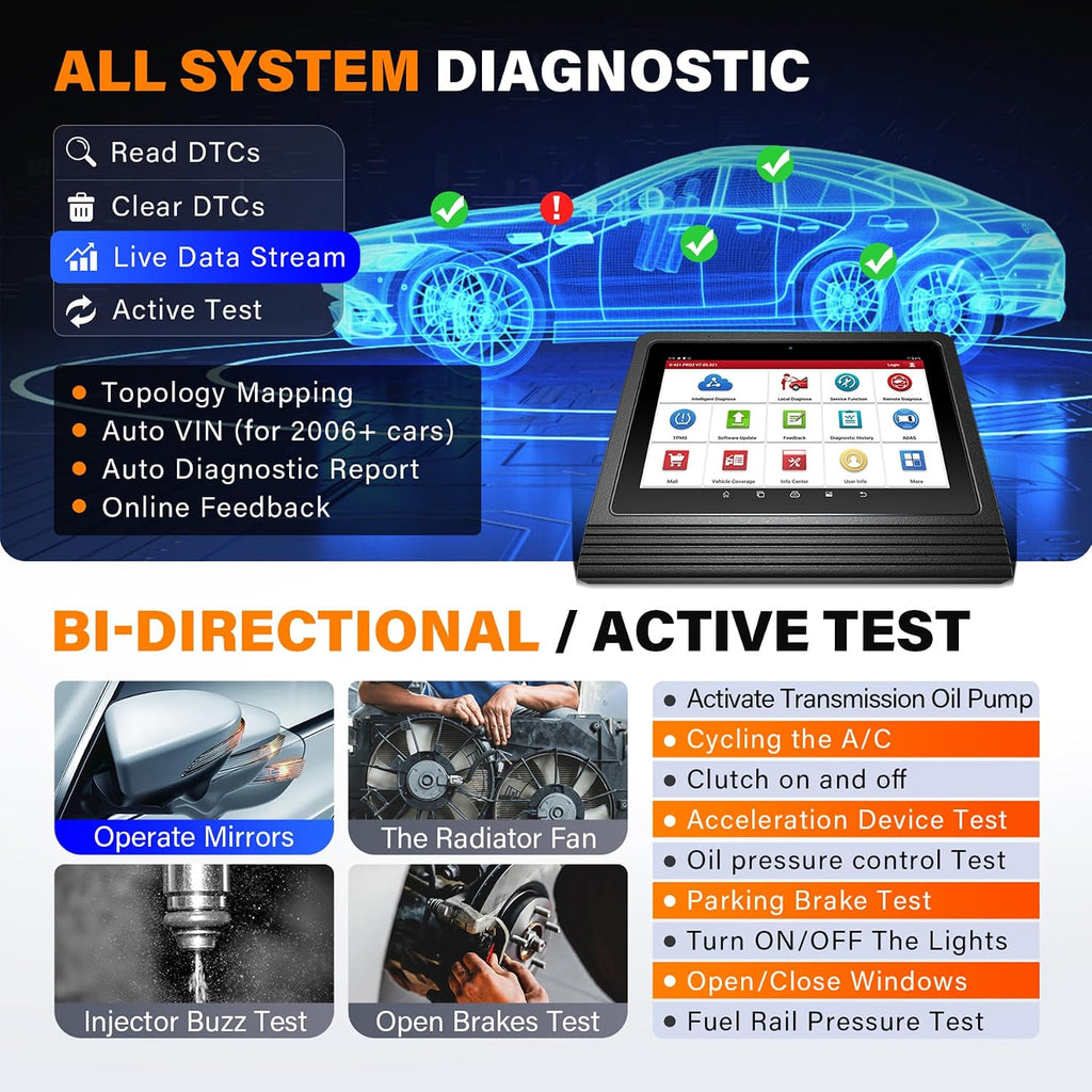 Launch X431 PRO3 (V+) V5.0 2026 Upgraded Bidirectional Scan Tool, OEM Topology Map, Scan HD Trucks, AutoAuth for FCA SGW, ECU Coding, 55+ Services, All System Diagnose, 2-Year Free Update, CAN FD