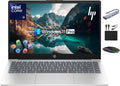 HP Laptop Computer 2025 Portable Slim, 14' HD Display, 8-Core Intel Core i3, 32GB RAM, 1.5GB Storage (1TB SSD + 500GB Ext), Wi-Fi 6, Long Battery, MarxsolAccessory, Win 11 Pro Lifetime Office 2024