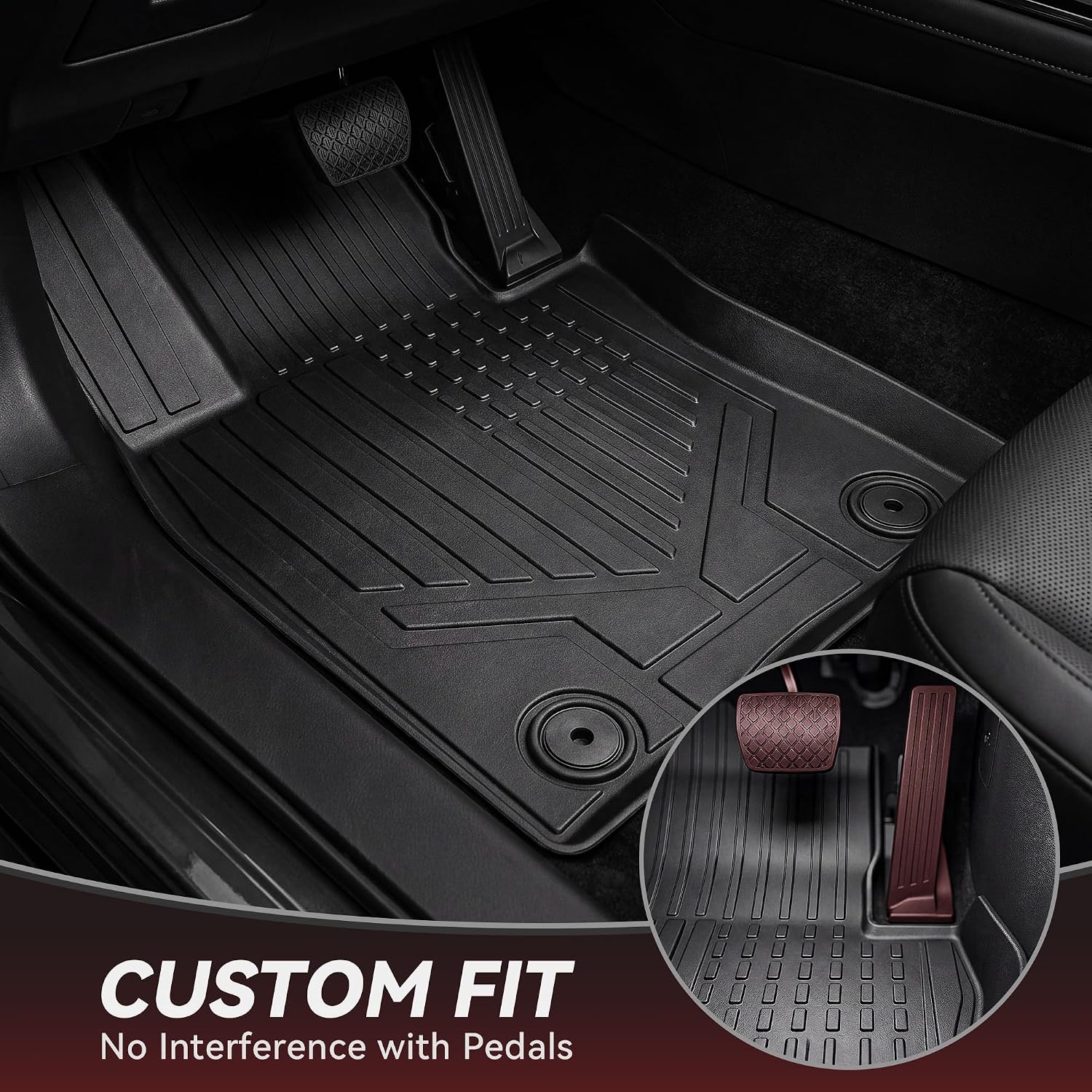 YITAMOTOR Floor Mats & Cargo Liner for Mazda CX-30 2026 2025 2024 2023 2022 2021 2020 Includes 2 Rows and Trunk Mat Set, Cutsom Fit All-Weather Automotive Floor Mat Set Liners, Black
