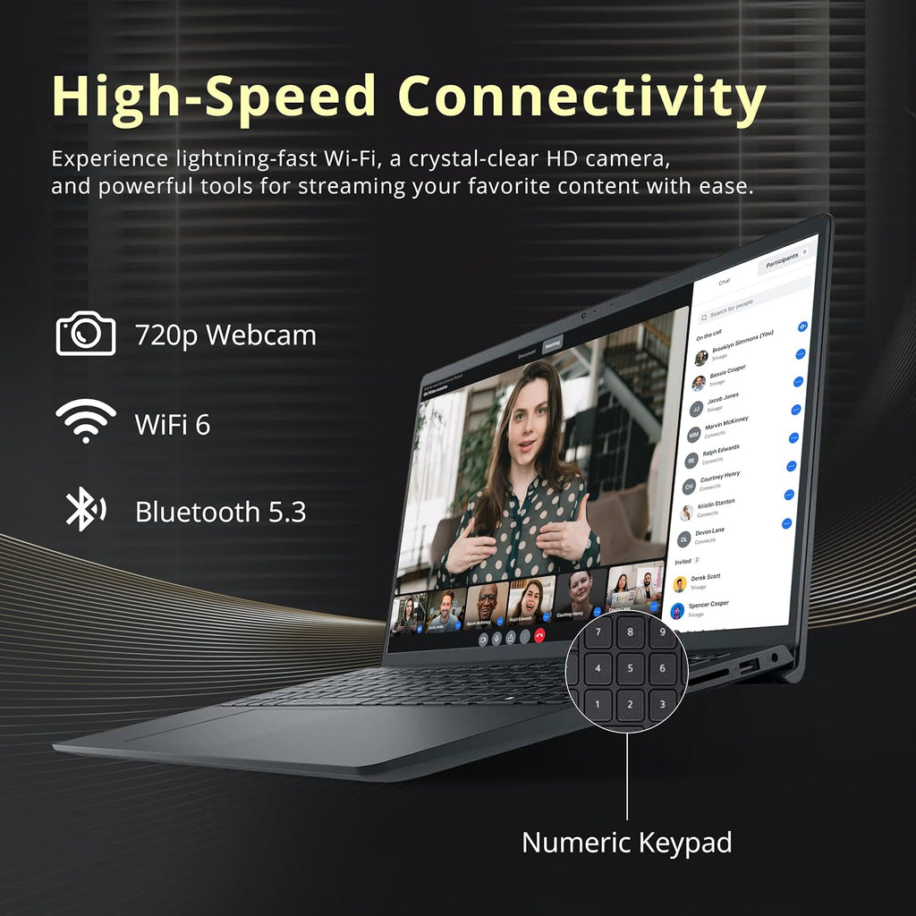 Dell Inspiron 15 3530 15.6' FHD Touchscreen Laptop, Intel i7-1355U, 32GB DDR4 RAM, 2TB PCIe SSD, Intel UHD Graphics, Number Pad, Wi-Fi 6, HD Camera, Windows 11 Pro, Black
