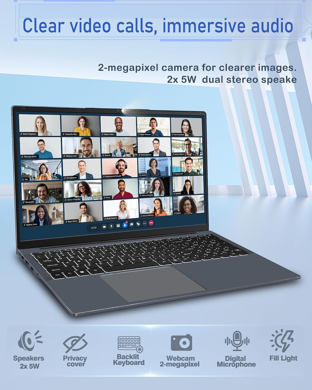 MYW 17 inch Laptop Computers, 3500U (Up to 3.7GHz),8GB DDR4 RAM 512GB SSD,1920 * 1080, Type-C(Date), WiFi5,BT,RJ45,Dual Stereo Speakers, Backlit Keyboard