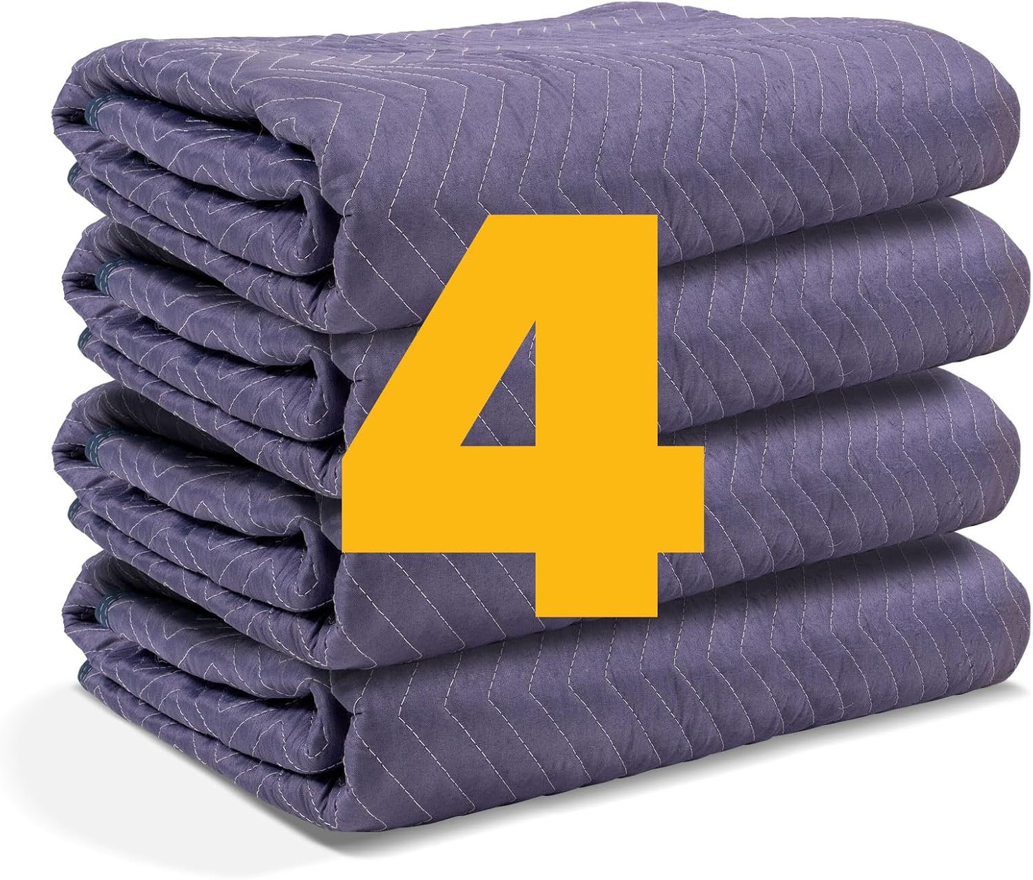 US Cargo Control Moving Blankets 80'x72' MBMEGA85 Mega Mover, (85 lb/doz weight), Professional Quilted Large Moving Blankets, Furniture Packing Pads for Shipping, Cargo Blanket, 4-Pack, Blue