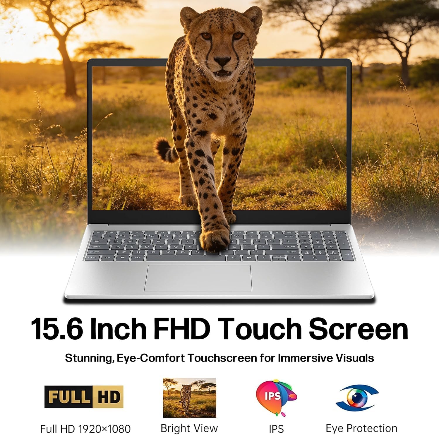 HP 15.6'' FHD Touchscreen Laptop, Intel 10-Core i5-1334U, 16GB RAM 512GB SSD, Lifetime MS Office & Copilot AI, Laptop for Business&Student, WiFi 6, Windows 11 Home