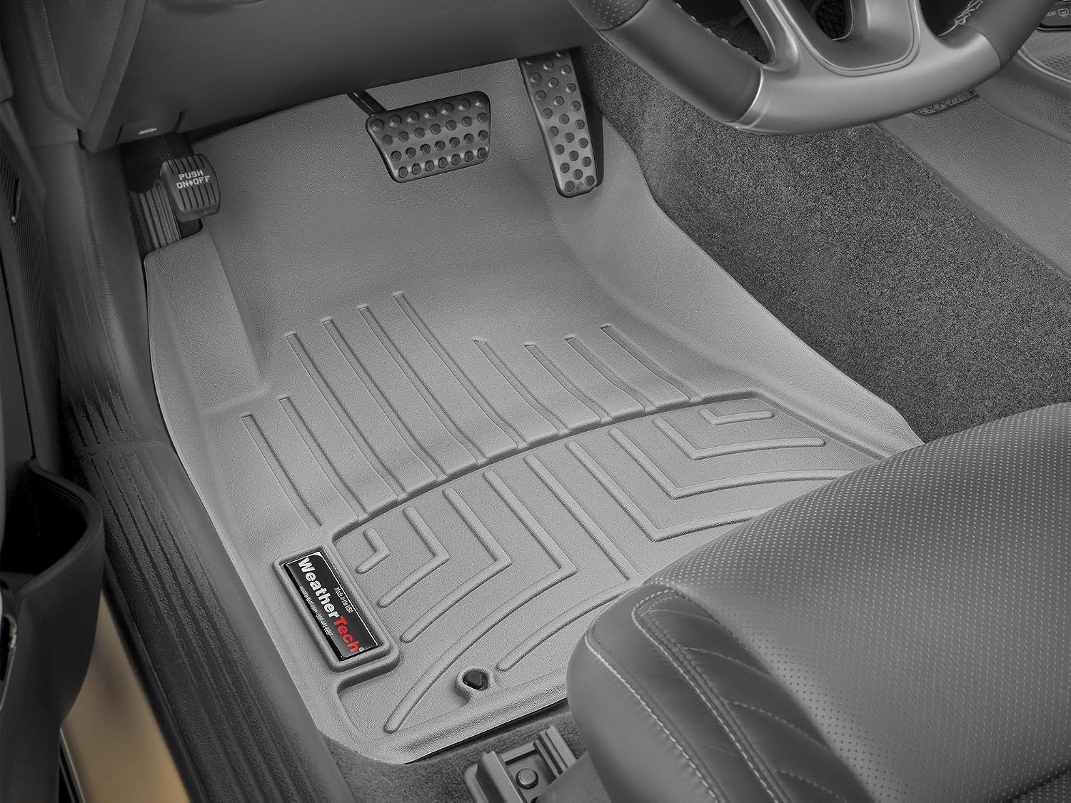 WeatherTech Custom Fit FloorLiners for Dodge Challenger, Challenger, 1st Row (4610491), Grey
