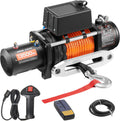VEVOR 13,500 lb Electric, Truck Winch 12V DC 3/8 in x 80 ft Synthetic Rope Aluminum Fairlead Wireless & Wired Remote Control, 13500 lbs, IP55 Waterproof Towing for Off Road Jeep SUV Boat