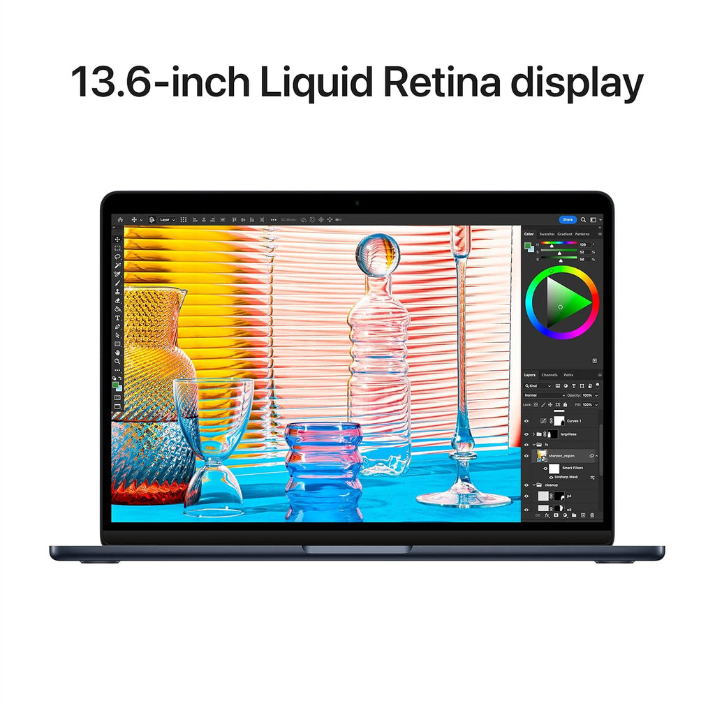 Apple 2022 MacBook Air Laptop with M2 chip, 13.6-inch, 8GB RAM, 512GB SSD Storage, Midnight (Renewed)