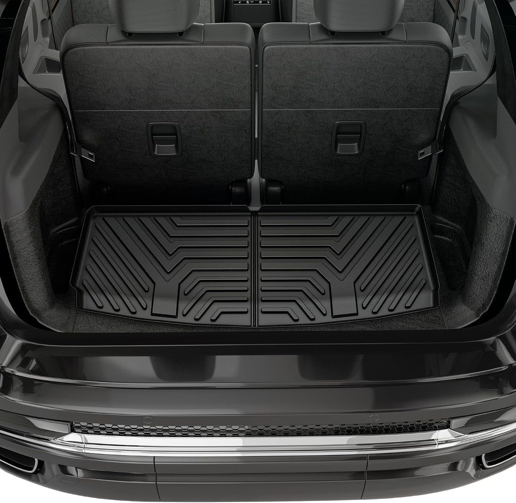 YITAMOTOR Floor Mats for Chrysler Pacifica 2017-2026 7/8 Passenger (No Hybrid) & Voyager 2020-2026, Custom Fit All Weather Anti-Slip TPE Rubber Automotive Accessories, 3 Row & Cargo Liner Set, Black
