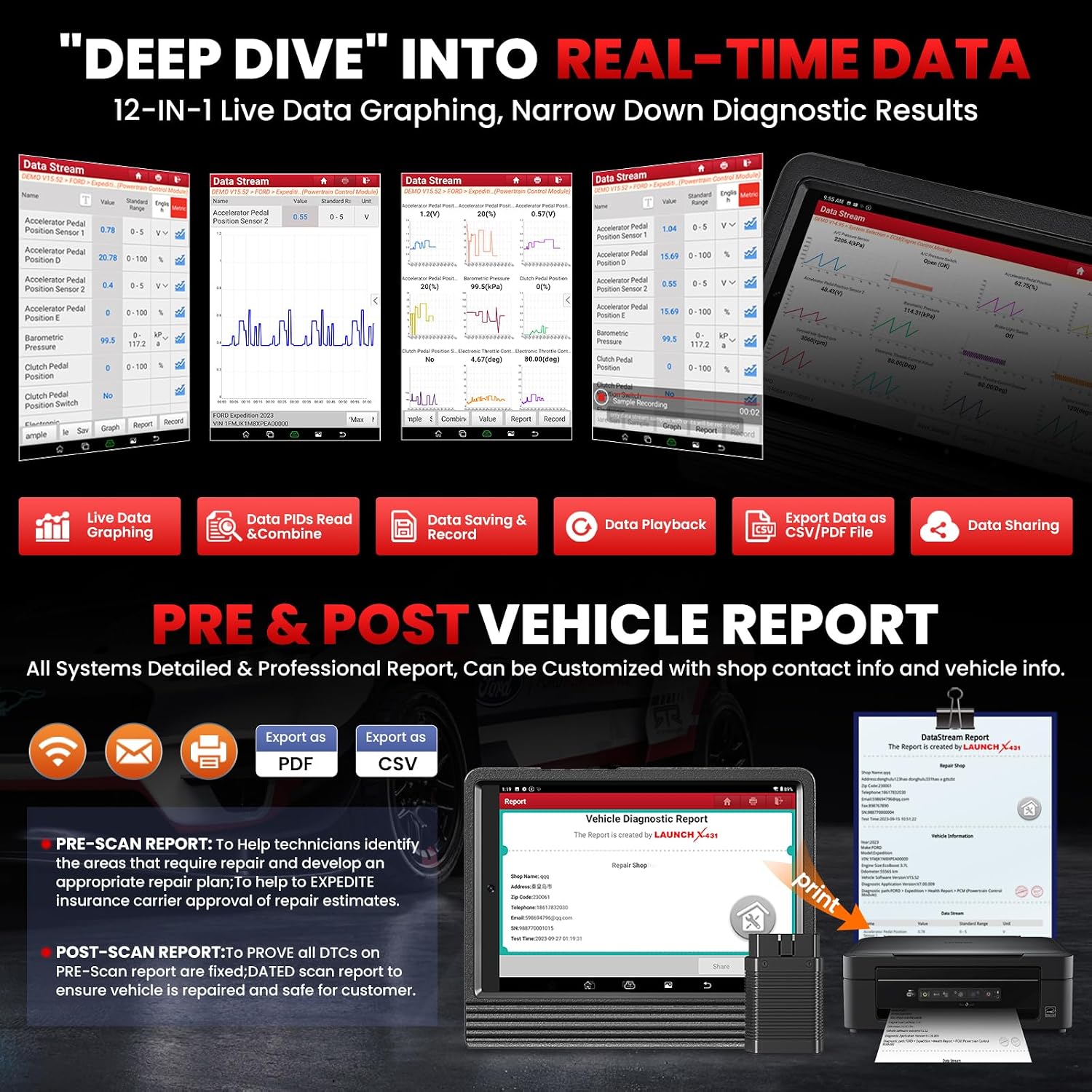 LAUNCH X431 PRO V 5.0,2026 New Gen. OEM Bluetooth Bidirectional Scan Tool w/Canfd Doip,Same as Pro3s+ 5.0,Online Code & 38+ Reset for All Cars,2 Yrs Free Update