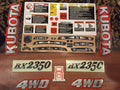 Decal Kit Tractor Decals Sticker Full Set *Restore +Applicator Tool OEM Compatible with Kubota BX 2350 Tractor BX