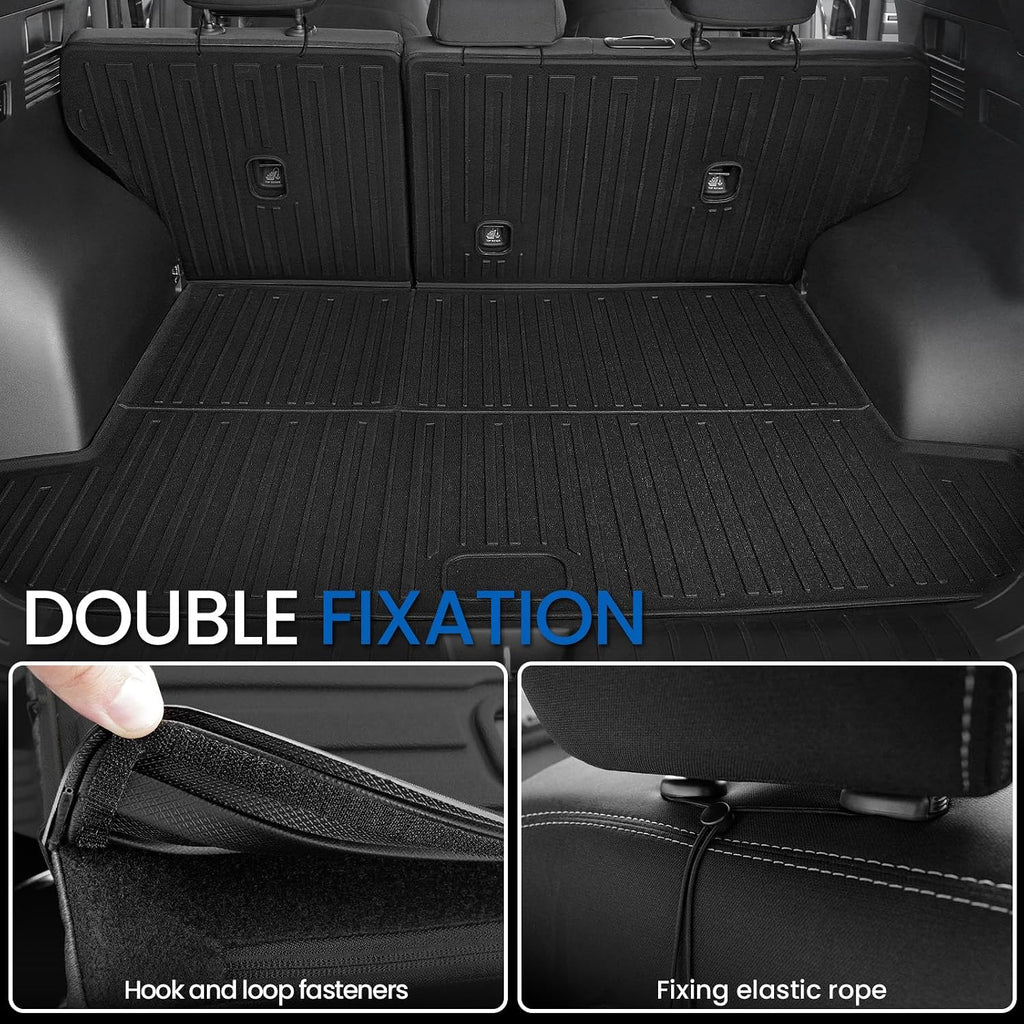 Floor Mats Set for Hyundai Tucson 2022-2025 2026 Hybrid Version (Not fit Gas and PHEV), All Weather TPE Cargo Liner Backrest Mat Trunk Mat Door Sill Guards Accessories