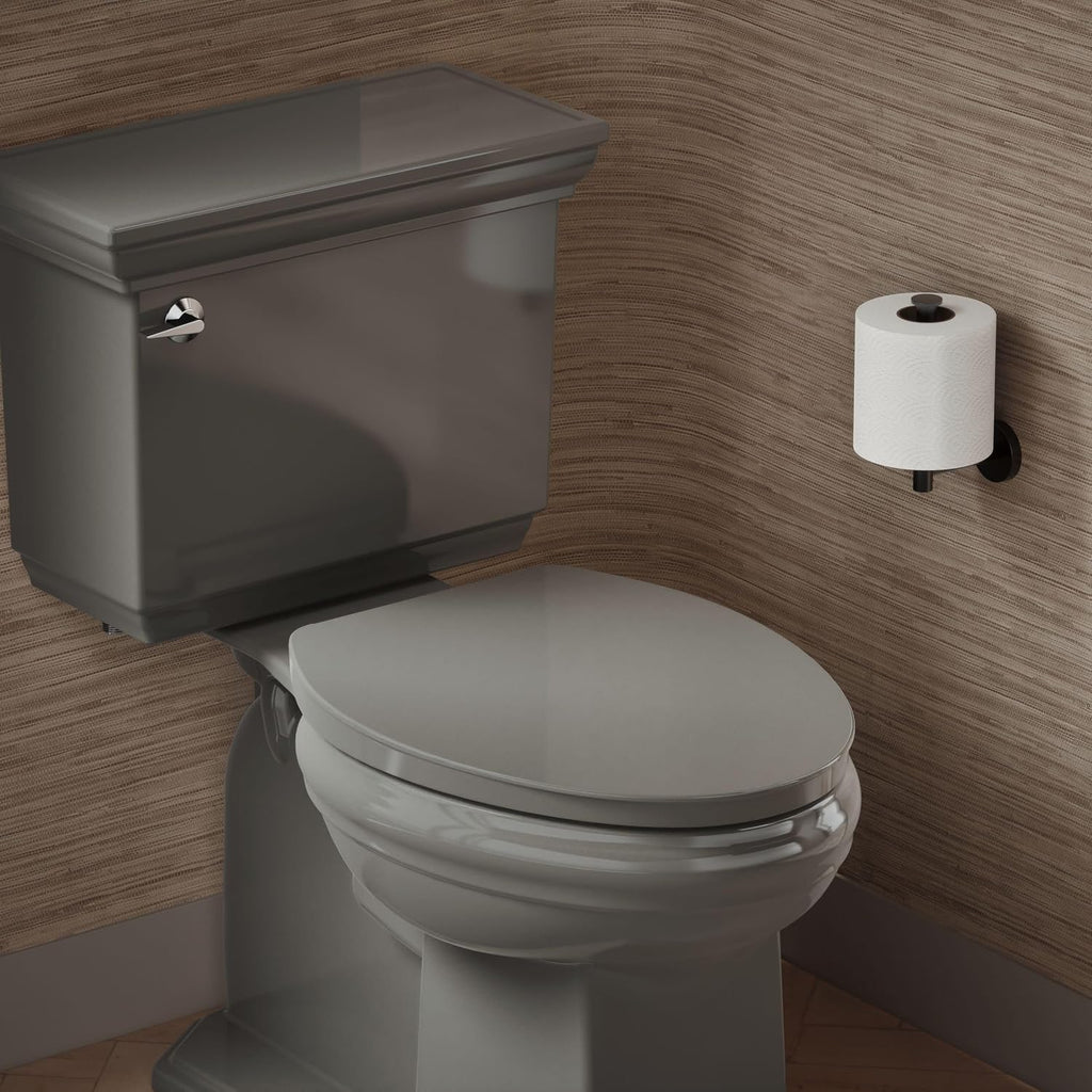 Kohler K-26801-58 Impro ReadyLatch Quiet Close Elongated Toilet Seat, Thunder Grey