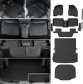 Floor Mats Cargo Mat Set for 2015-2019 Ford Explorer 7 Seats, Extra Sub-Trunk Mat and Door Sill Guards, All Weather TPE Floor Liners Cargo Liner Trunk Lower Mat Accessories