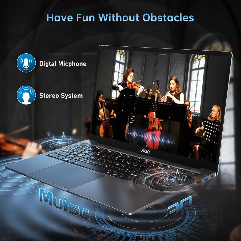 AOC 2025 Laptop with AMD Ryzen 7 5700U Processor(8C/16T, Up to 4.3GHz), 16.1 inch FHD Display Laptop 16GB RAM 512GB NVMe SSD Laptop Computer, USB3.2, Type-C, WiFi 6, 53Wh Battery, Backlit KB
