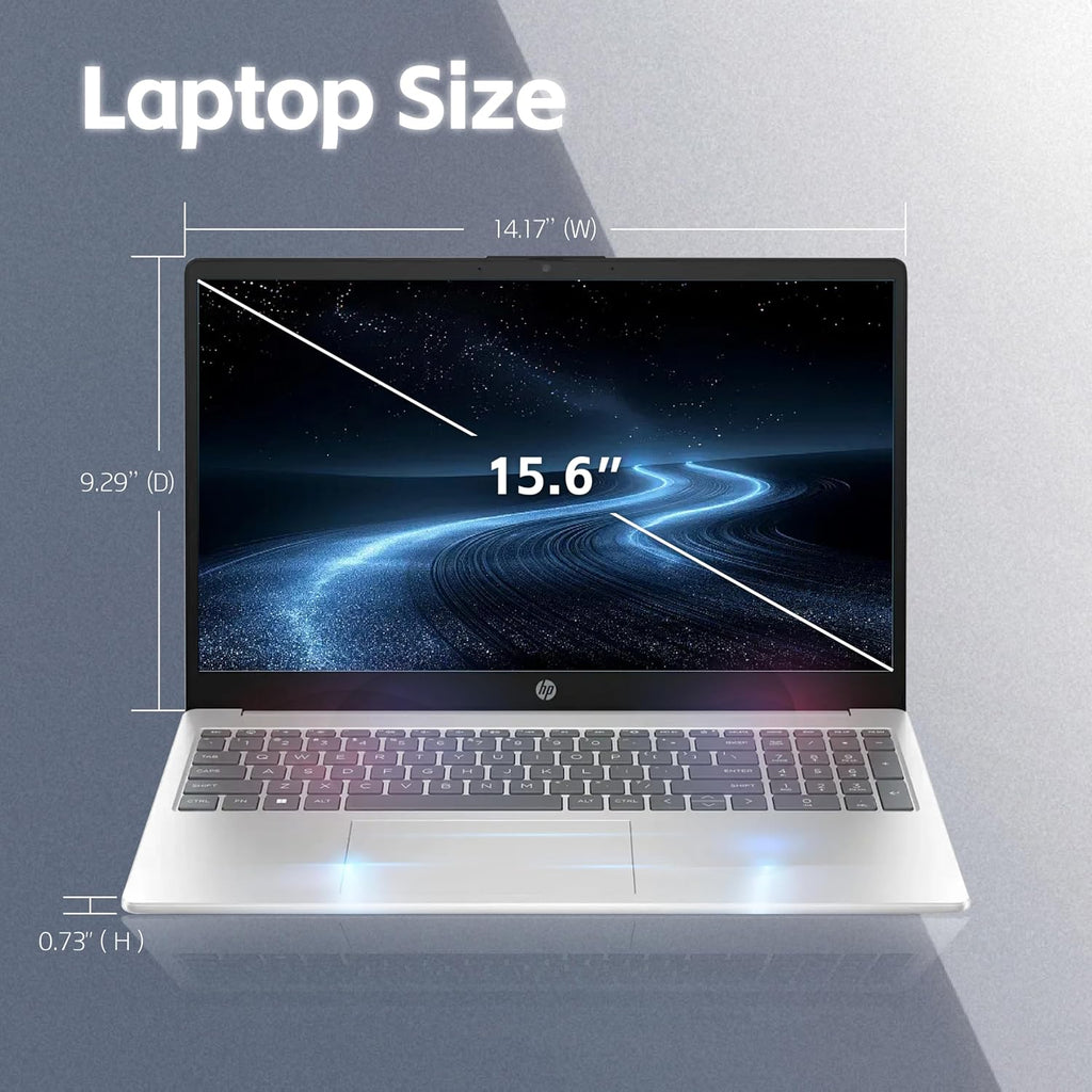 HP 15.6 inch Touch-Screen Laptop, Intel i3 Processor Up to 4.4 GHz, 16GB RAM, 1TB SSD, Intel UHD Graphics, Windows 11 Home, Webcam, Wi-Fi, Bluetooth, Natural Silver, Alpacatec Accessory