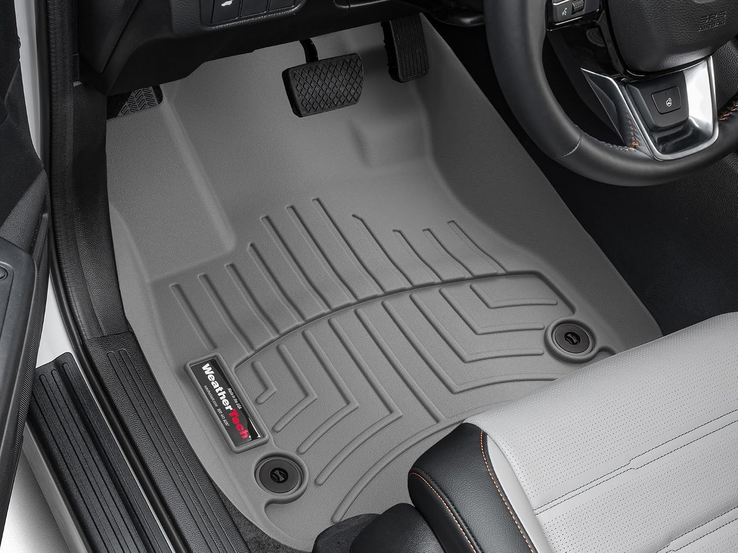 WeatherTech Custom Fit FloorLiners for Honda CR-V, CR-V Hybrid, CR-V - 1st Row (4617801), Grey
