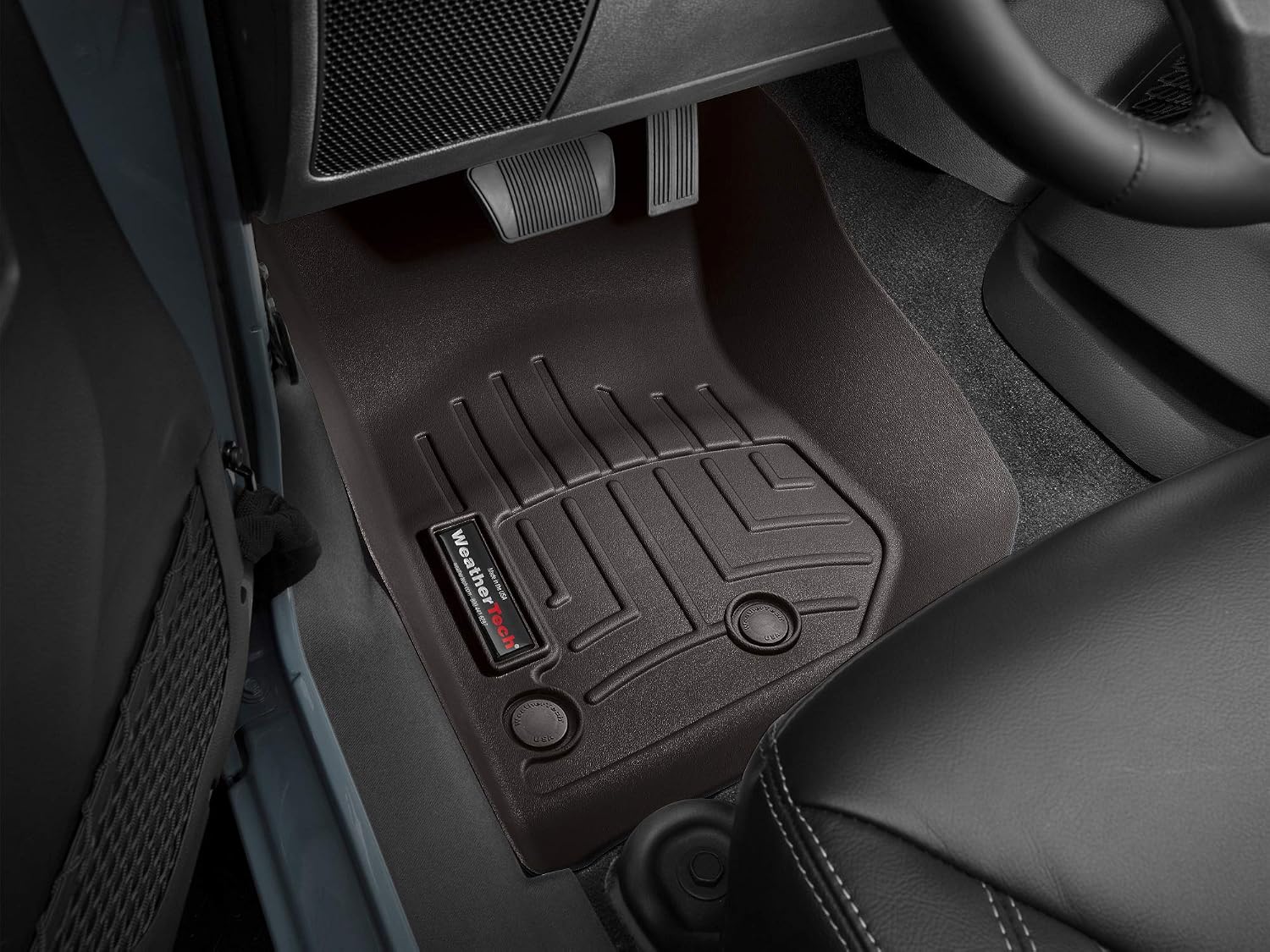WeatherTech Custom Fit FloorLiners for Jeep Wrangler 2-Door, Wrangler JK Unlimited 4-Door, Wrangler Unlimited 4-Door, Wrangler JK 2-Door - 1st Row (475731), Cocoa
