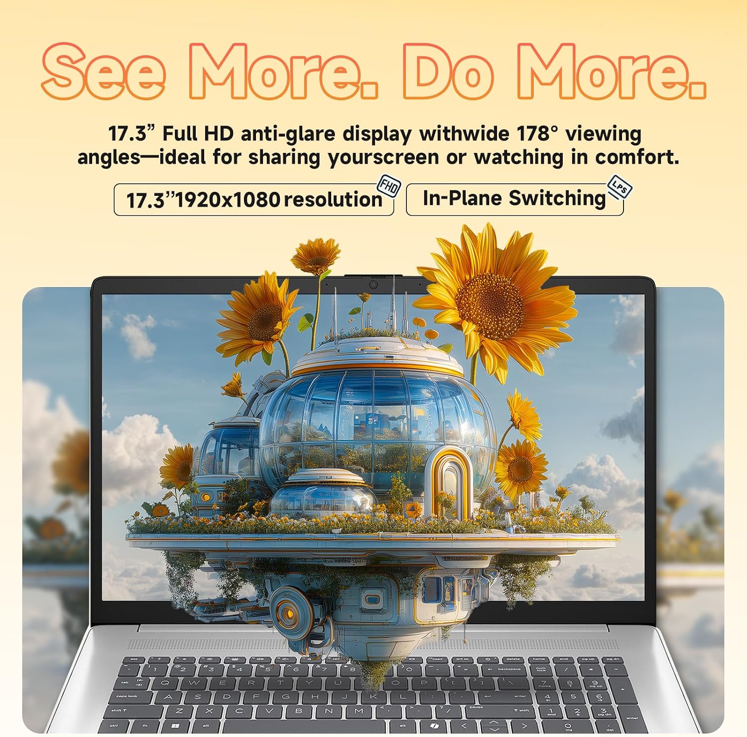 HP 2026 17 inch laptops, 16GB RAM 512GB SSD Windows 11 Pro, Intel Core i3-N305, 17.3' FHD IPS, Up to 9.5 Hours Battery Life–Business Laptop for Work & Students, AI Copilot, Type-c, G255 Accessory Kit