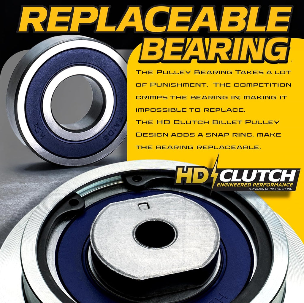 HD Switch HiTorque 130ftlb Billet Pulley Electric Clutch 104-3624 109-7035 & 20A PTO Switch 103-5221 w/Larger Pulley Bearing fits Toro Exmark Z-Master Laser Z CT TimeCutter Lawn Mower