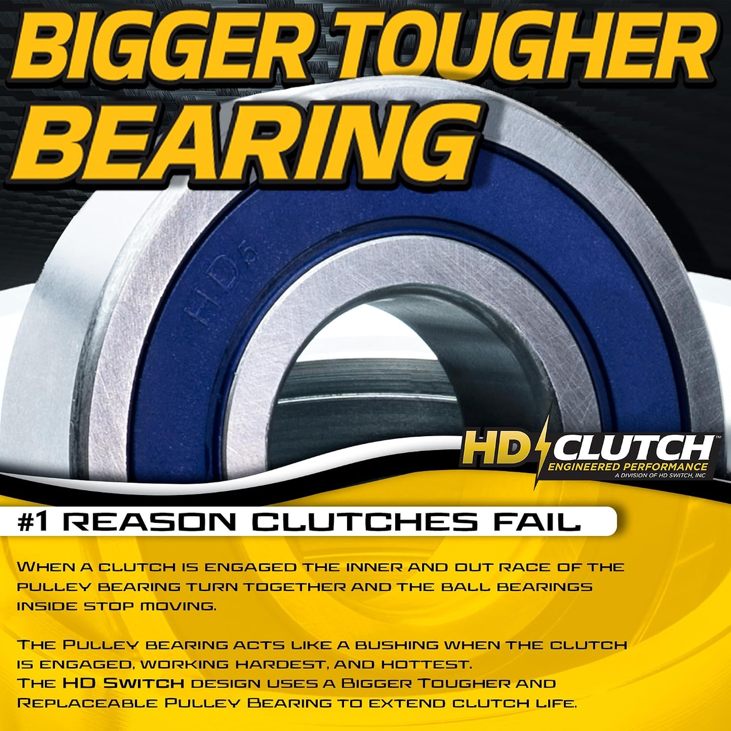 HD Switch HiTorque 130ftlb Billet Pulley Electric Clutch 104-3624 109-7035 & 20A PTO Switch 103-5221 w/Larger Pulley Bearing fits Toro Exmark Z-Master Laser Z CT TimeCutter Lawn Mower