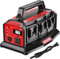 1200W Power Inverter & 6A Rapid Charger for Milwaukee 18V Battery 6-Port DC to AC 110V Converter, 12V Car Socket,3 USB-A/C, LED Light for Camping, Travel, Emergencies