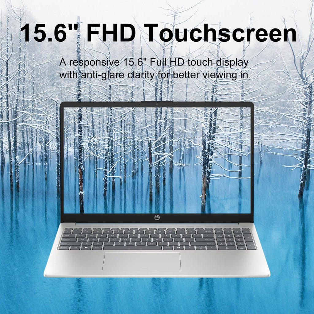 HP Pavilion 2025 Touchscreen Laptop Computer | Intel i3 High-Performance CPU | Thin & Portable | Up to 10H Long Battery Life | 16GB RAM | 256GB PCIe SSD | WOWPC USB | School, Business & Productivity
