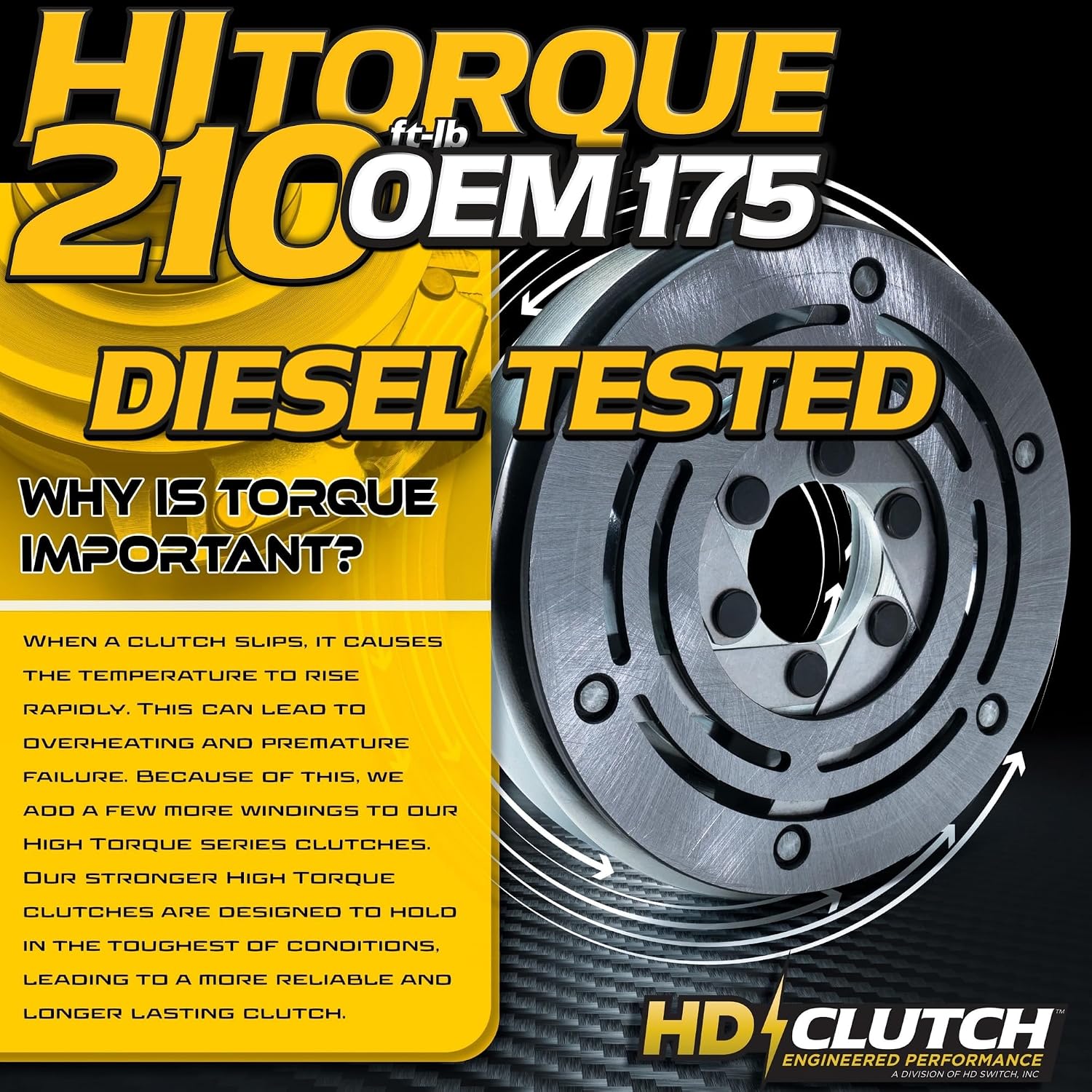 HD Switch Diesel Rated HiTorque 210ftlb (OEM 175) BIGBearing Billet Pulley & Billet Rotor Electric PTO Clutch 104-7756 w/Larger Pulley Bearing fits Toro Z Master Z350 Z355 5218-1 1047756 Lawn Mower