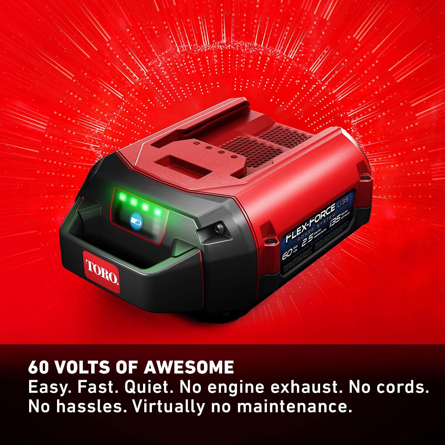 Toro 60-Volt Max Electric Brushless Cordless Leaf Blower with 120 MPH Air Speed and 605 CFM, 2.5 Ah Lithium Ion Battery & Charger Included