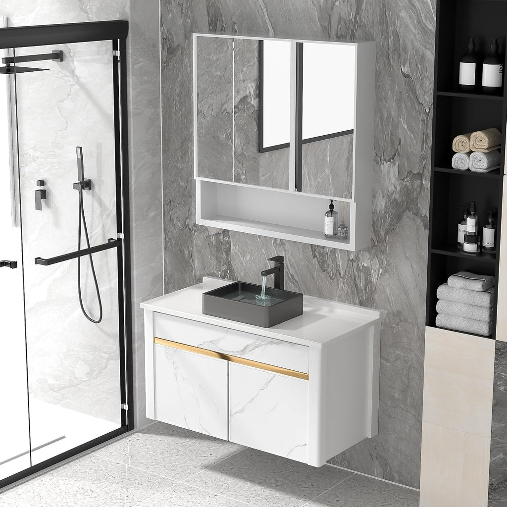 16'x12' Bathroom Vessel Sink Rectangular - Gunmetal Black NANO-PVD, 16 Gauge 304 Stainless Steel, Above Counter Rectangle Modern Vanity Lavatory Bath Sink Basin