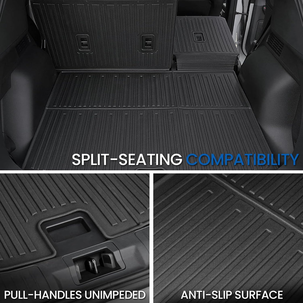 Floor Mats Set for 2020-2026 Ford Escape Gas(Not for Hybrid), All Weather TPE Trunk Mat with Backrest Cargo Liner Door Sill Guards Accessories