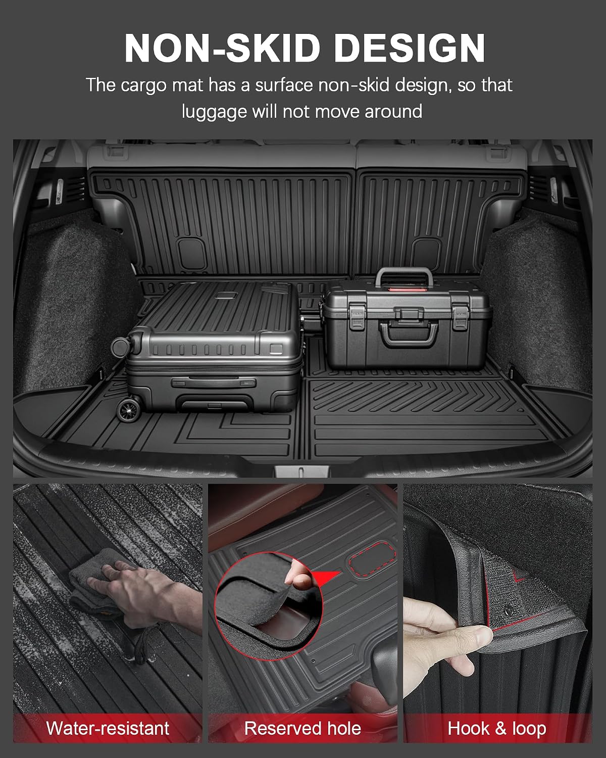 Floor Mats Fit for 2017-2022 Honda CRV(Not for Hybrid or Touring) - Custom Fit All Weather TPE Rubber Honda CR-V Accessories Floor Liners Cargo Liner Back Seat Cover Protector Full Sets