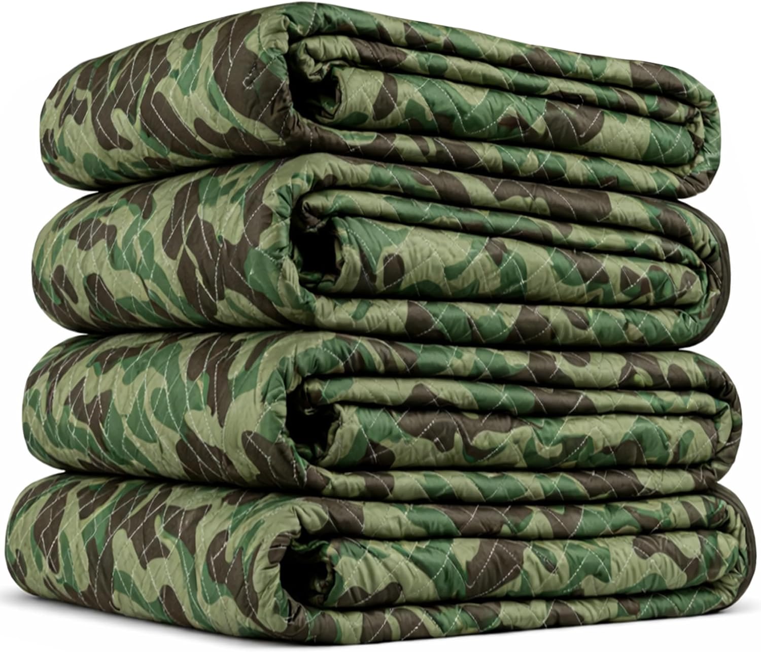 US Cargo Control 65 lb/dozen, 80'x72' Large Heavy Duty Moving Blanket, MBCAMO Camo, 4-pack