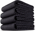 US Cargo Control Moving Blankets Heavy Duty 72'x80' 4-Pack (95 lbs/doz), Padded Furniture Blankets for Moving, Shipping, and Storage, Professional Quilted Furniture Pads, Tough Black Polyester