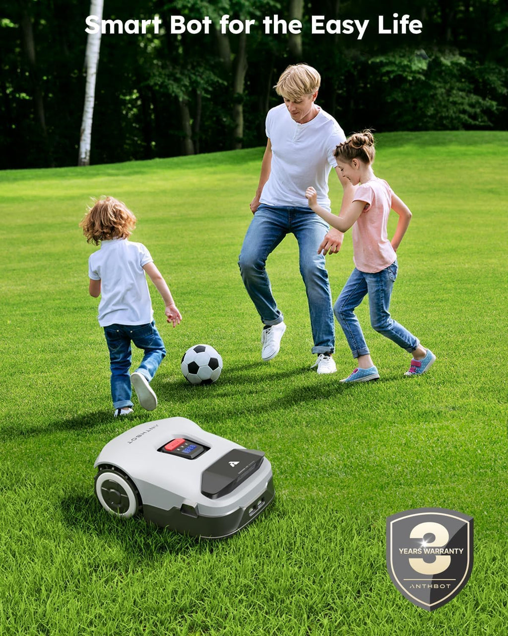 Robot Lawn Mower NO Wire, Full Band RTK+4-Eye Vision Robotic Lawnmower, Automatic Mapping, 20 Multi-Zone Management, Accurate Obstacle Avoidance, Intelligent Path Planning