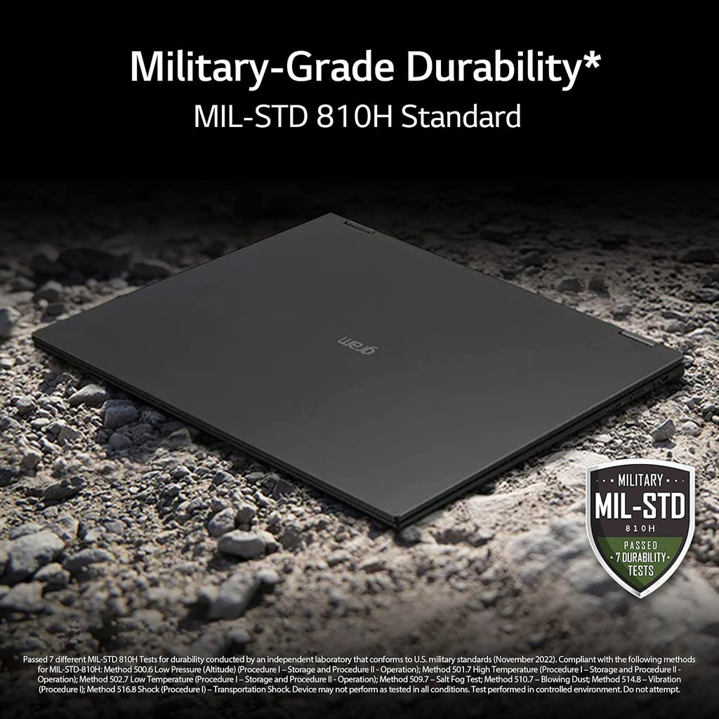 LG gram 17' Lightweight Laptop, Intel 13th Gen Core i7 Evo Platform, Windows 11 Home, 16GB RAM, 1TB SSD, Black