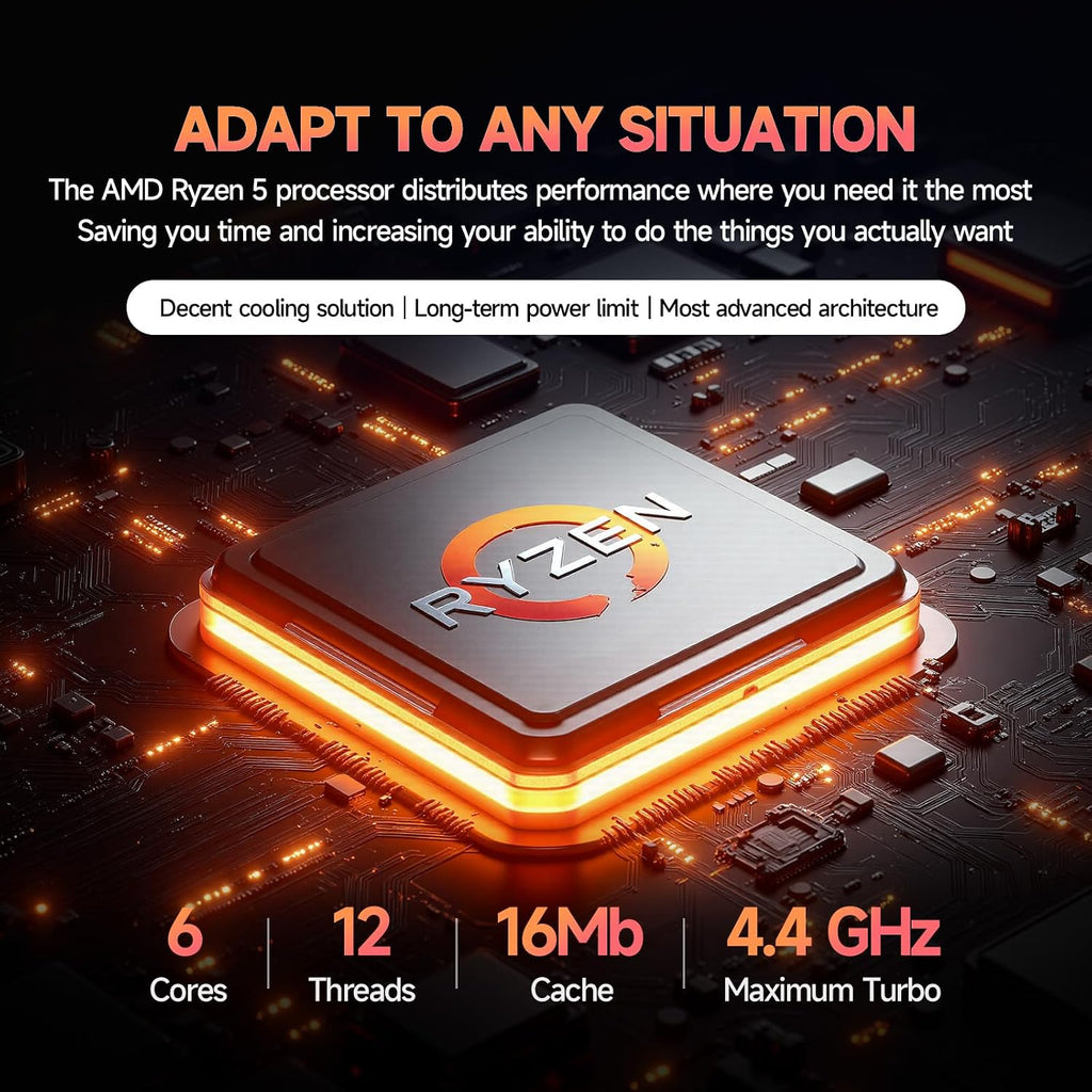 HP 17 Inch Laptop Computer, 17.3' FHD IPS Business Laptop PC, AMD Ryzen 5 (6-Cores), Windows 11 Pro, 16GB RAM 512GB SSD, Copilot AI, 10-Key Number Pad, Type-C, Wi-Fi 6, for Business, Students & Home