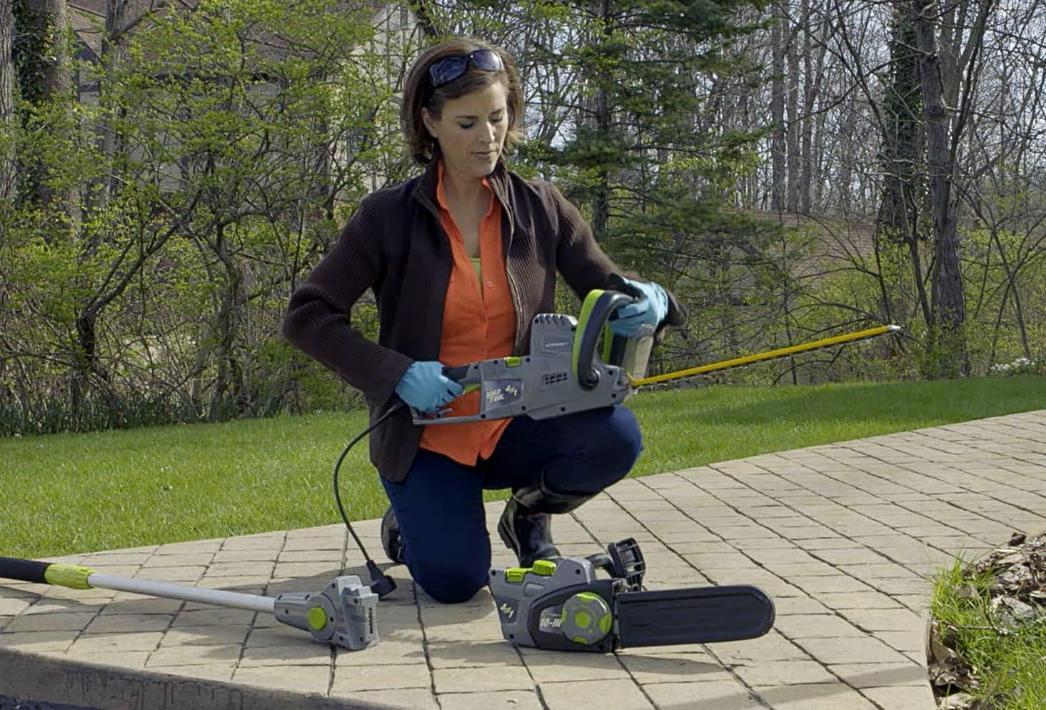 Earthwise 2-in-1 Convertible Pole Hedge Trimmer