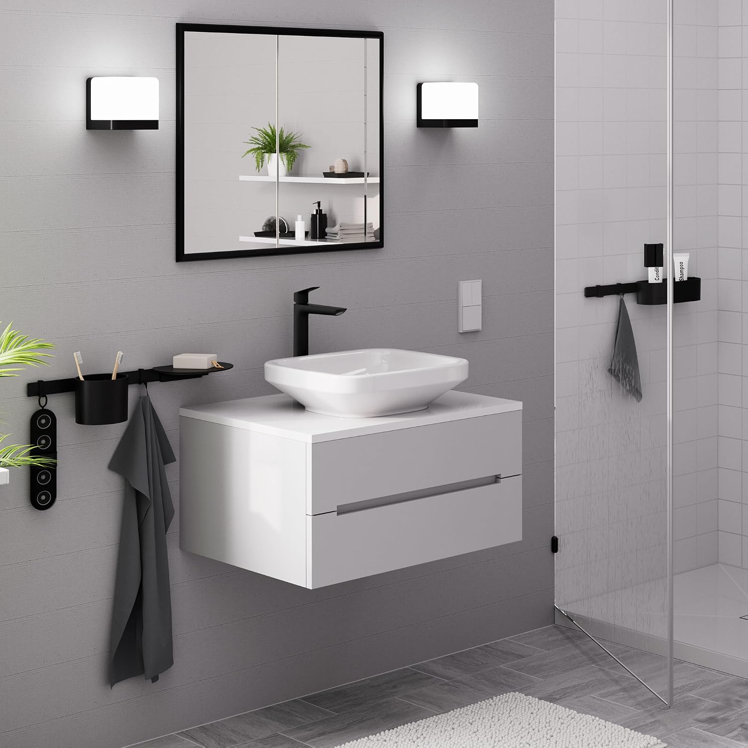 hansgrohe Logis Fine Bathroom Faucet, 1 Hole, Bathroom Sink Faucet for Vanity 1.2 GPM, Matte Black, 71258671