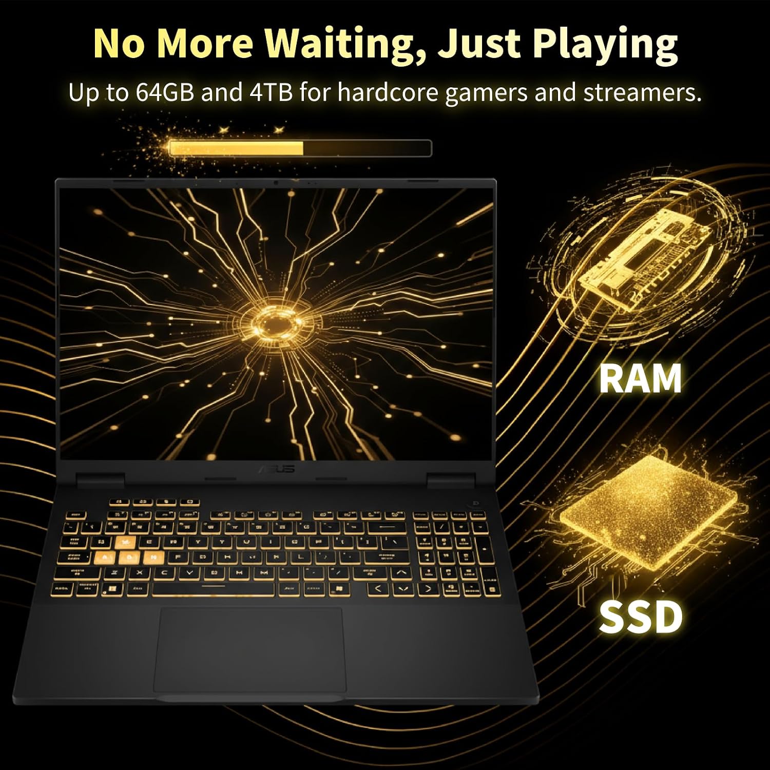 ASUS TUF F16 Gaming Laptop, Dedicated GeForce RTX 5060 GDDR7, 16'' FHD+ Anti-Glare Display, Intel 16-Core i7 14650HX, Backlit KB, Facial Recognition, Win 11 Pro, Accessories, 64GB DDR5+2TB SSD