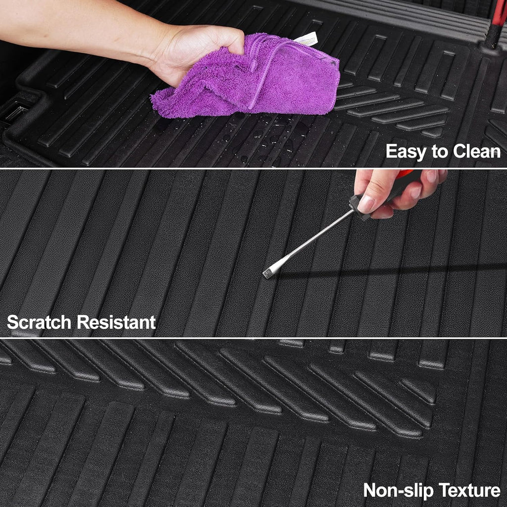 Floor Mats for 2022-2026 Acura MDX, All Weather TPE Cargo Mat with Seat Back Cover Door Sill Protectors for Acura MDX Accessories