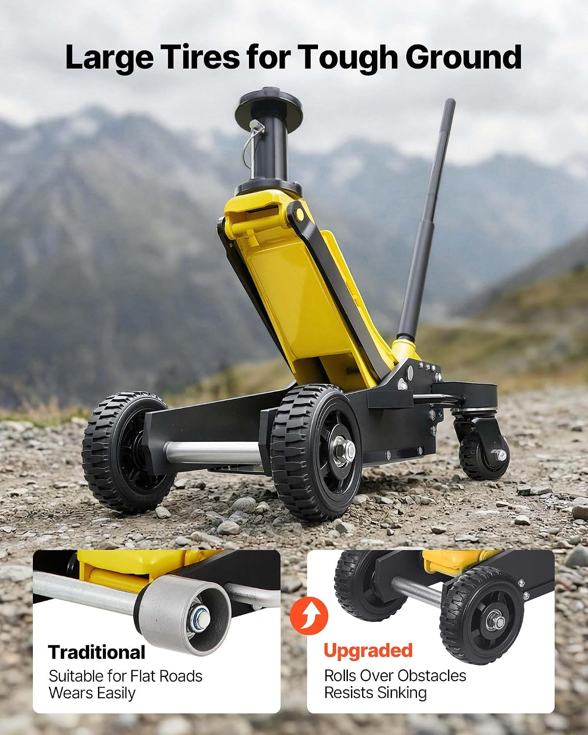 VEVOR Off Road Floor Jack, 3 Ton Aluminum & Steel Racing Low Profile Floor Jack with Dual Pistons Quick Lift Pump & Extension Post, Hydraulic Trolley Car Lift Jacks for Motorcycles, ATVs, SUV Pickup