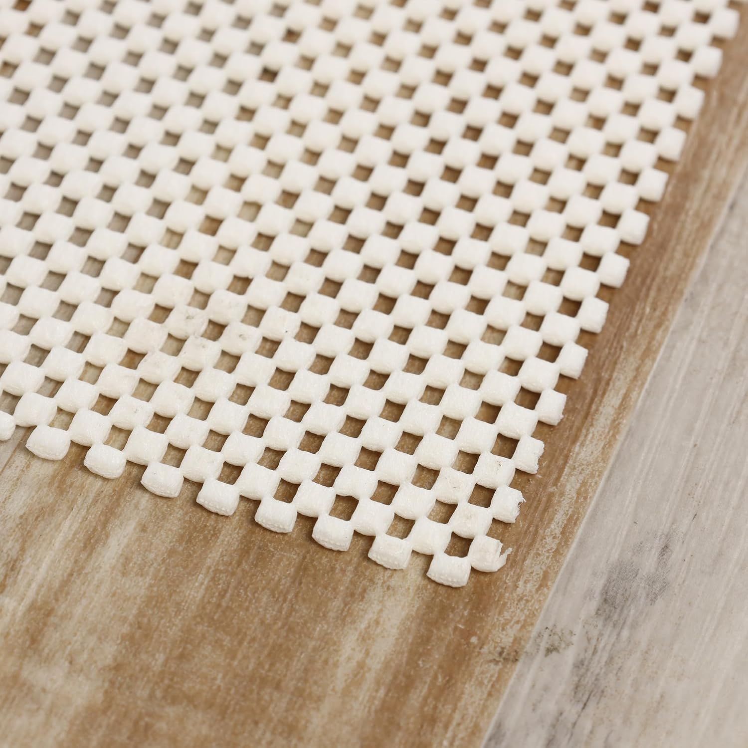 Superior Rio Reversible Rug Pad, Non-Slip, Non-Skid, Thick Mesh Design, Floor Protector, Padding, Furniture Gripper Mat, Slide Stopper, Foam Grip, Polymer Coated Polyester, 12' x 18', Cream