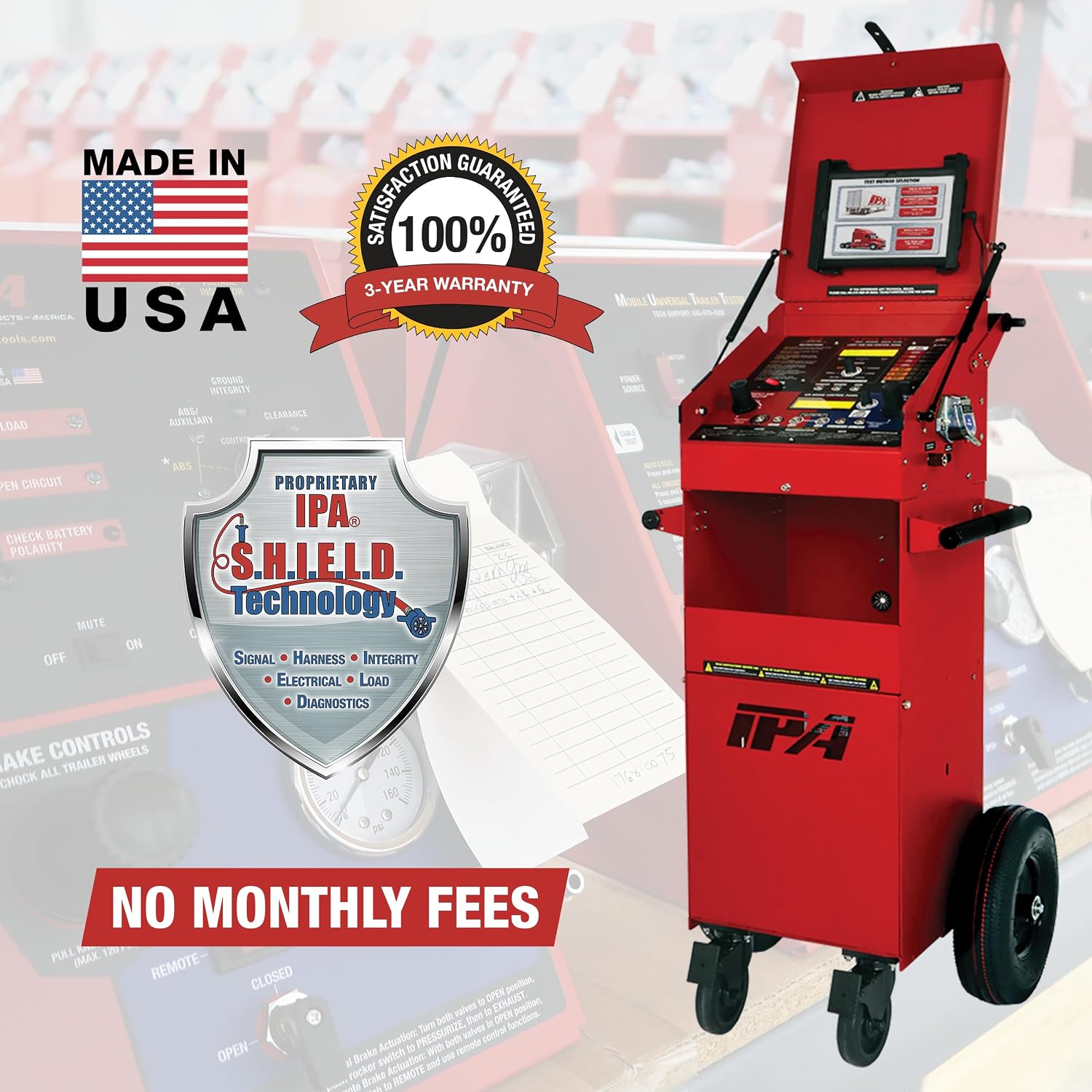 Innovative Products of America #5710A-T10 Alpha MUTT (2nd Gen) with ABS and Tablet, Shop Model (Standard 10' Tablet) Red