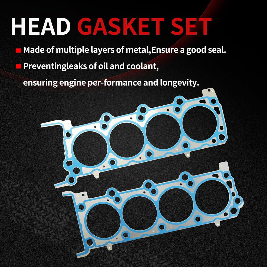 Timing Chain Cylinder Repair Kit 5.4L Fit for F150 2004-2006 5.4L, for F250/F350 Super Duty 05-06,Fit for Expedition-Auto 05-06 for Navigator 05-06 Car Engine Components with Head Gasket Set